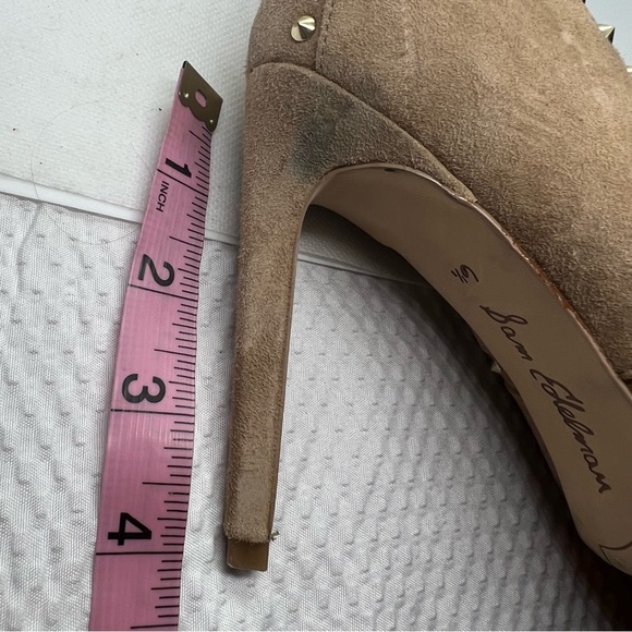 Sam Edelman Hayden Gold Studded Stiletto Pumps Heels Pointed Toe, Sz 6.5 - Picture 3 of 8